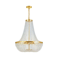 Load image into Gallery viewer, Rylee Crystal Chandelier in Antique Gold (Hand Cut Faceted Beads/8-Light).
