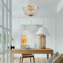 Load image into Gallery viewer, Rylee Crystal Chandelier in living room.
