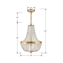 Load image into Gallery viewer, Rylee Crystal Chandelier - line drawing.
