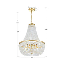 Load image into Gallery viewer, Rylee Crystal Chandelier - line drawing.

