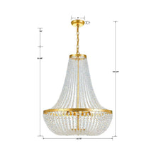 Load image into Gallery viewer, Rylee Crystal Chandelier - line drawing.
