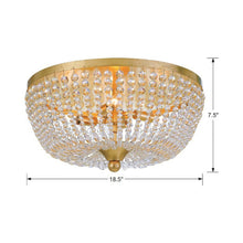 Load image into Gallery viewer, Rylee Flush Mount Ceiling Light - line drawing.

