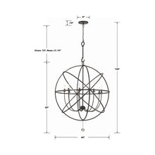 Load image into Gallery viewer, Solaris Chandelier - line drawing.
