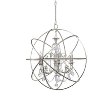 Load image into Gallery viewer, Solaris Crystal Chandelier in Olde Silver (Medium).
