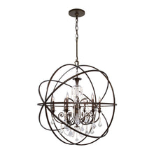 Load image into Gallery viewer, Solaris Crystal Chandelier in English Bronze (Large).
