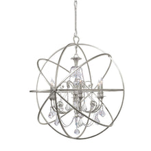 Load image into Gallery viewer, Solaris Crystal Chandelier in Olde Silver (Large).
