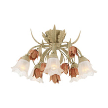 Load image into Gallery viewer, Southport Semi Flush Mount Ceiling Light in Sage Rose.
