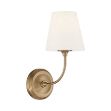 Load image into Gallery viewer, Sylvan Bath Wall Light in Vibrant Gold (1-Light).
