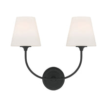 Load image into Gallery viewer, Sylvan Bath Wall Light in Black Forged (2-Light).
