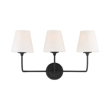 Load image into Gallery viewer, Sylvan Bath Wall Light in Black Forged (3-Light).
