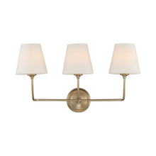 Load image into Gallery viewer, Sylvan Bath Wall Light in Vibrant Gold (3-Light).
