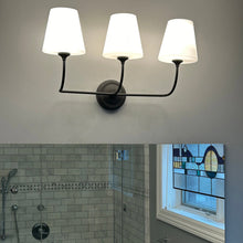 Load image into Gallery viewer, Sylvan Bath Wall Light in bathroom.
