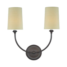 Load image into Gallery viewer, Sylvan Vanity Wall Light in Dark Bronze (2-Light).
