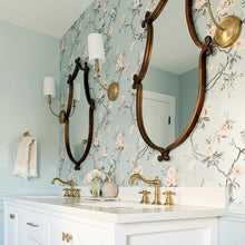 Load image into Gallery viewer, Sylvan Vanity Wall Light in bathroom.
