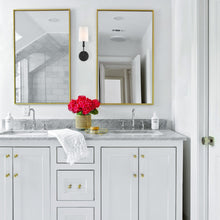 Load image into Gallery viewer, Sylvan Vanity Wall Light in bathroom.
