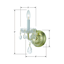 Load image into Gallery viewer, Traditional Crystal Wall Light - line drawing.
