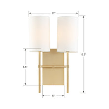 Load image into Gallery viewer, Veronica Wall Light - line drawing.
