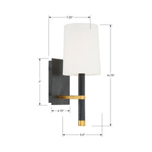 Load image into Gallery viewer, Weston Wall Light - line drawing.
