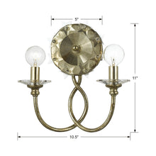 Load image into Gallery viewer, Willow Wall Light - line drawing.
