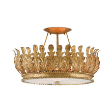 Load image into Gallery viewer, Biddulph Semi Flush Mount Ceiling Light in Gold.
