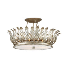 Load image into Gallery viewer, Biddulph Semi Flush Mount Ceiling Light in Silver.
