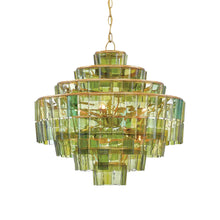 Load image into Gallery viewer, Sommelier Chandelier in Green.
