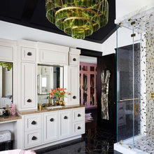 Load image into Gallery viewer, Sommelier Chandelier in bathroom.
