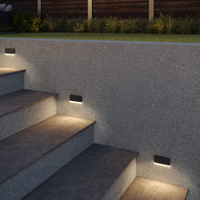 Load image into Gallery viewer, Alto Outdoor LED Horizontal Step Light in Outside Area.
