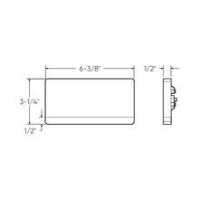 Load image into Gallery viewer, Alto Outdoor LED Horizontal Step Light - line drawing.
