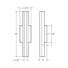 Load image into Gallery viewer, Architect Outdoor LED Wall Light - line drawing.
