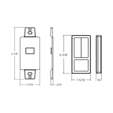 Load image into Gallery viewer, Clicc Smart Wall Controller - line drawing.
