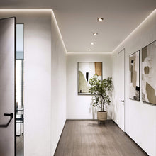 Load image into Gallery viewer, Fusion Indoor/Outdoor LED Recessed Light in hall way.
