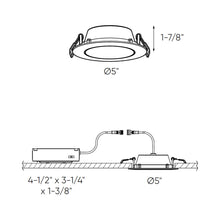 Load image into Gallery viewer, Fusion Indoor/Outdoor LED Recessed Light - line drawing.

