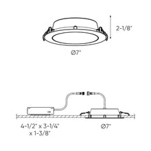 Load image into Gallery viewer, Fusion Indoor/Outdoor LED Recessed Light - line drawing.
