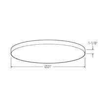 Load image into Gallery viewer, Fusion LED Flush Mount Ceiling Light - line drawing.
