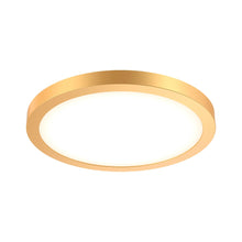 Load image into Gallery viewer, Delta Round Indoor/Outdoor LED Flush Mount Ceiling Light in Gold (Large).
