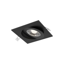 Load image into Gallery viewer, Pivot LED Gimble Recessed Light in Black (4-Inch Square).
