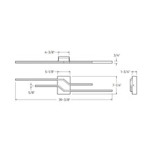 Load image into Gallery viewer, Lightning LED Wall Light - line drawing.
