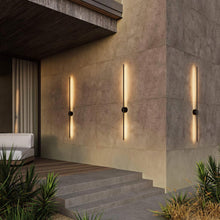Load image into Gallery viewer, Midnight Indoor/Outdoor LED Wall Light in Outside Area.

