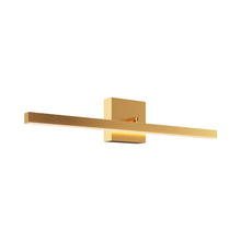 Load image into Gallery viewer, Portrait LED Vanity Wall Light in Gold (25.88-Inch).
