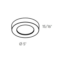 Load image into Gallery viewer, Prime Round LED Flush Mount Ceiling Light - line drawing.
