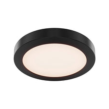 Load image into Gallery viewer, Radiance Round Indoor/Outdoor LED Flush Mount Ceiling Light in Black (9.13-Inch).
