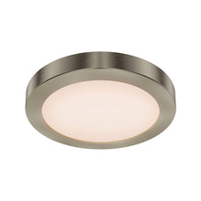 Load image into Gallery viewer, Radiance Round Indoor/Outdoor LED Flush Mount Ceiling Light in Satin Nickel (9.13-Inch).
