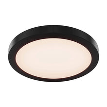 Load image into Gallery viewer, Radiance Round Indoor/Outdoor LED Flush Mount Ceiling Light in Black (12.13-Inch).
