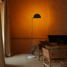 Load image into Gallery viewer, Mezzaluna LED Floor Lamp in living room.
