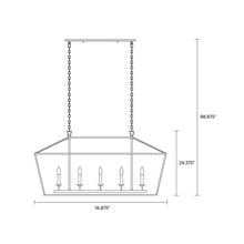 Load image into Gallery viewer, Dianna Linear Pendant Light - line drawing.
