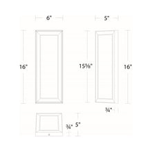 Load image into Gallery viewer, Argo Outdoor LED Wall Light - line drawing.
