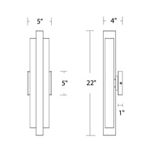 Load image into Gallery viewer, Arrow Outdoor LED Wall Light - line drawing.
