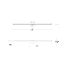 Load image into Gallery viewer, Bastone LED Bath Wall Light - line drawing.
