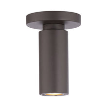 Load image into Gallery viewer, Caliber Outdoor LED Flush Mount Ceiling Light in Bronze.
